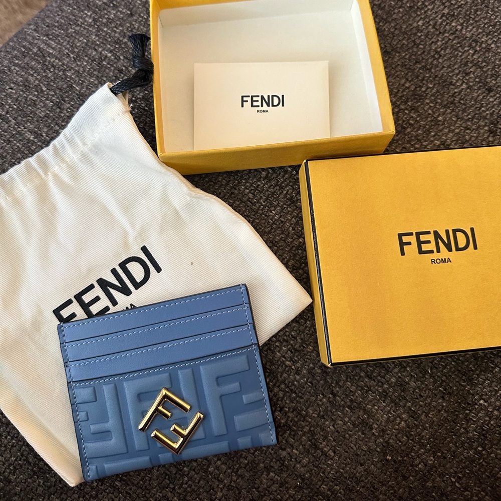 FENDI CARDHOLDER BLUE